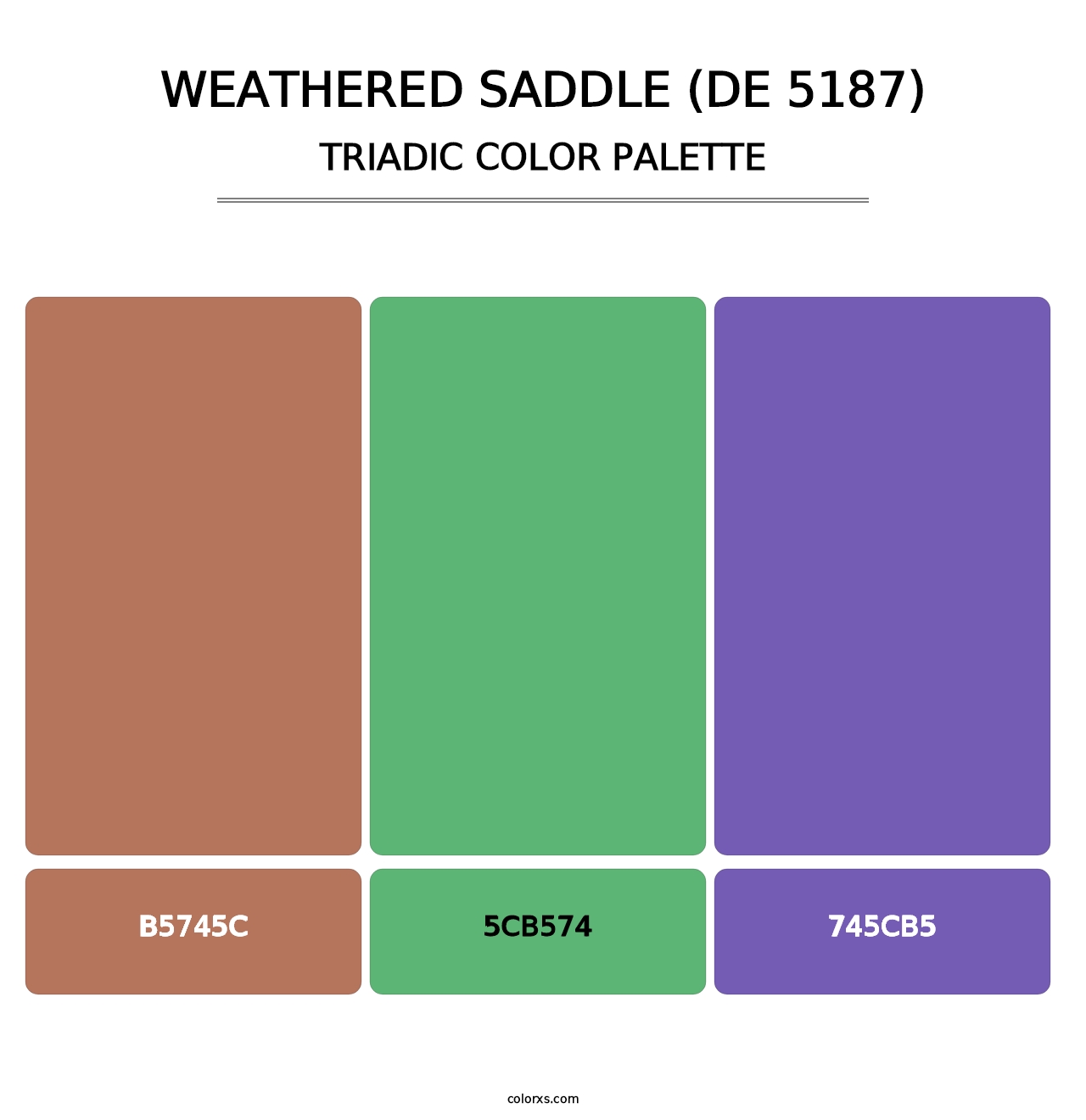 Weathered Saddle (DE 5187) - Triadic Color Palette