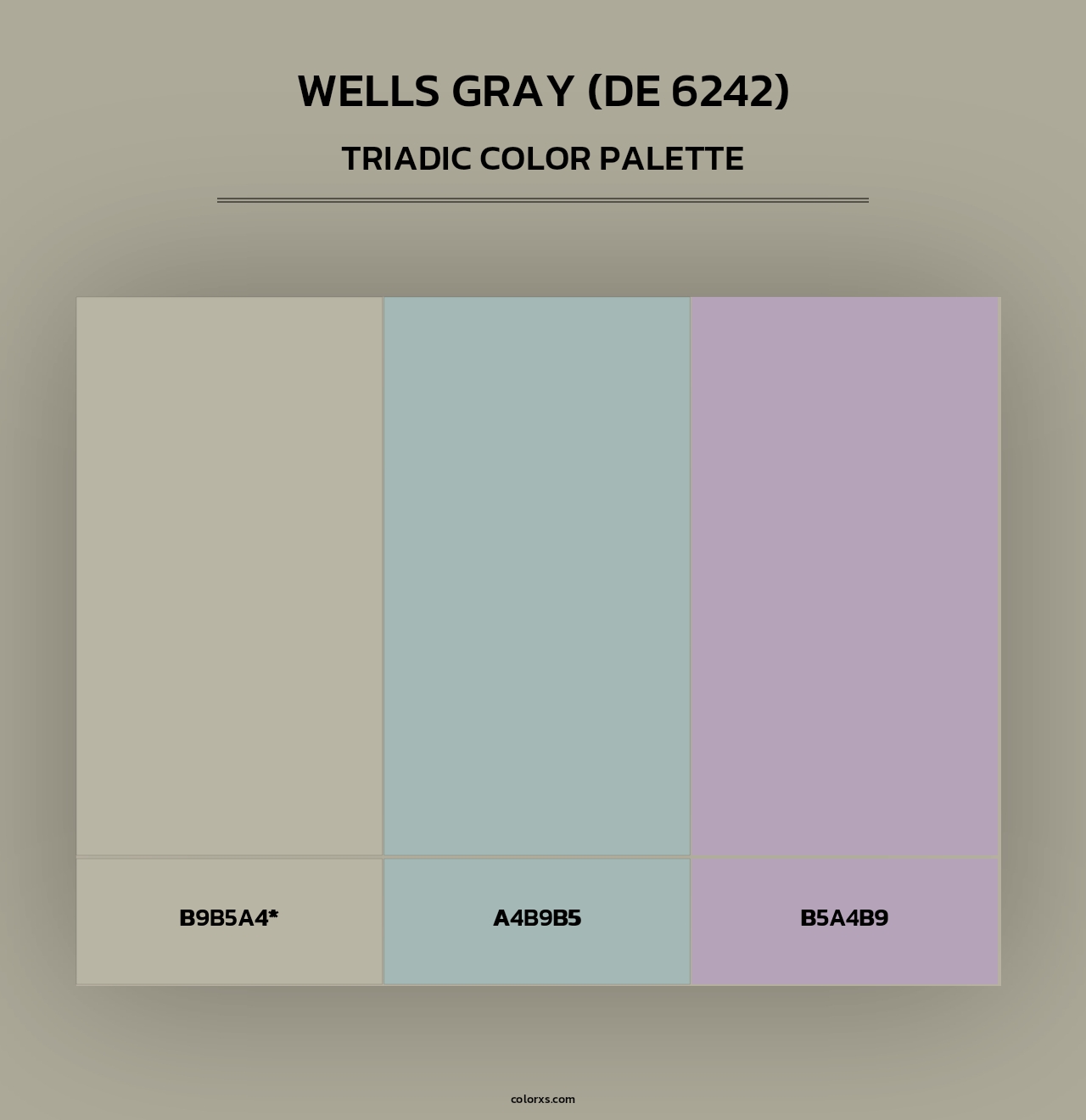 Wells Gray (DE 6242) - Triadic Color Palette