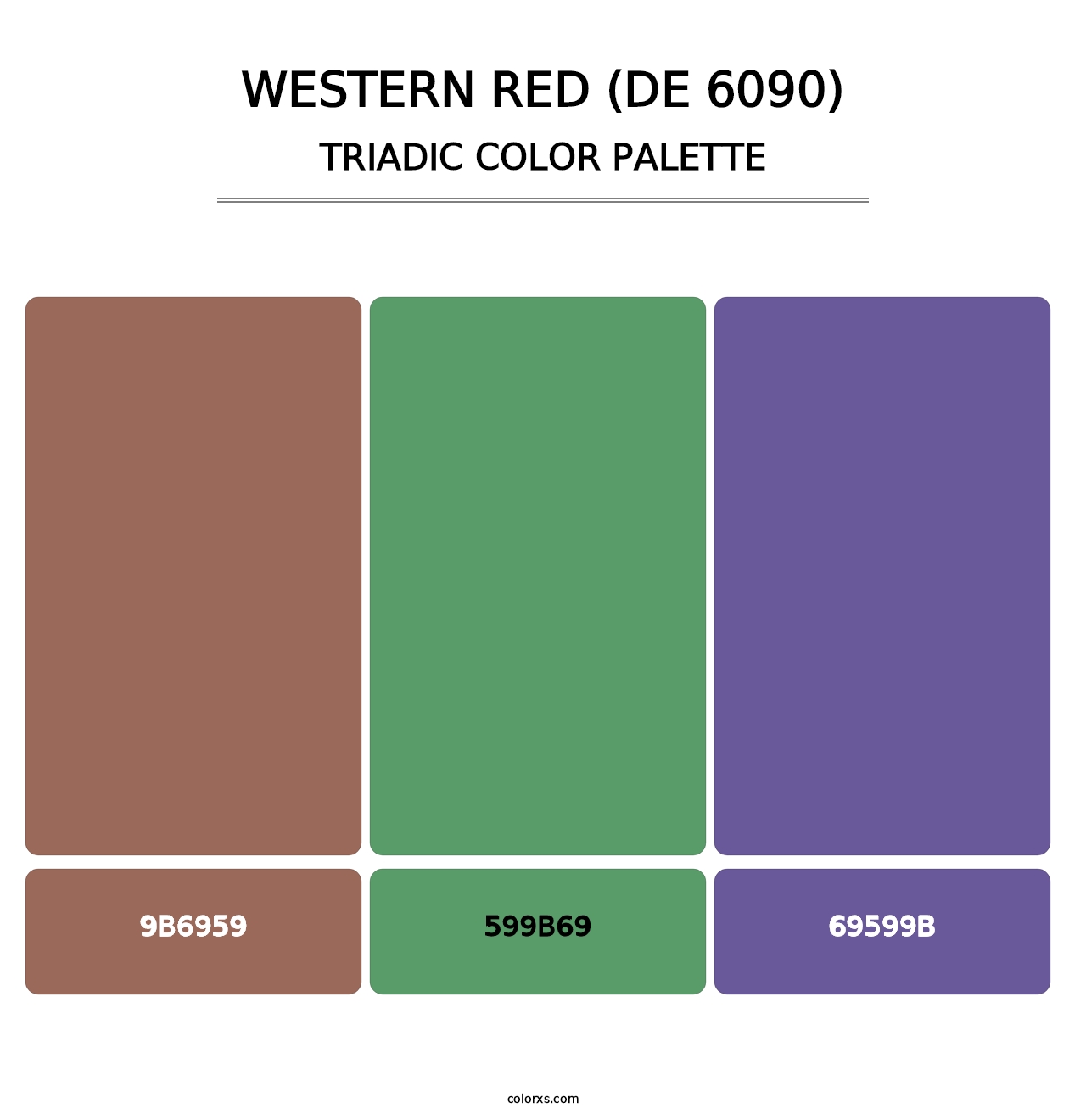 Western Red (DE 6090) - Triadic Color Palette