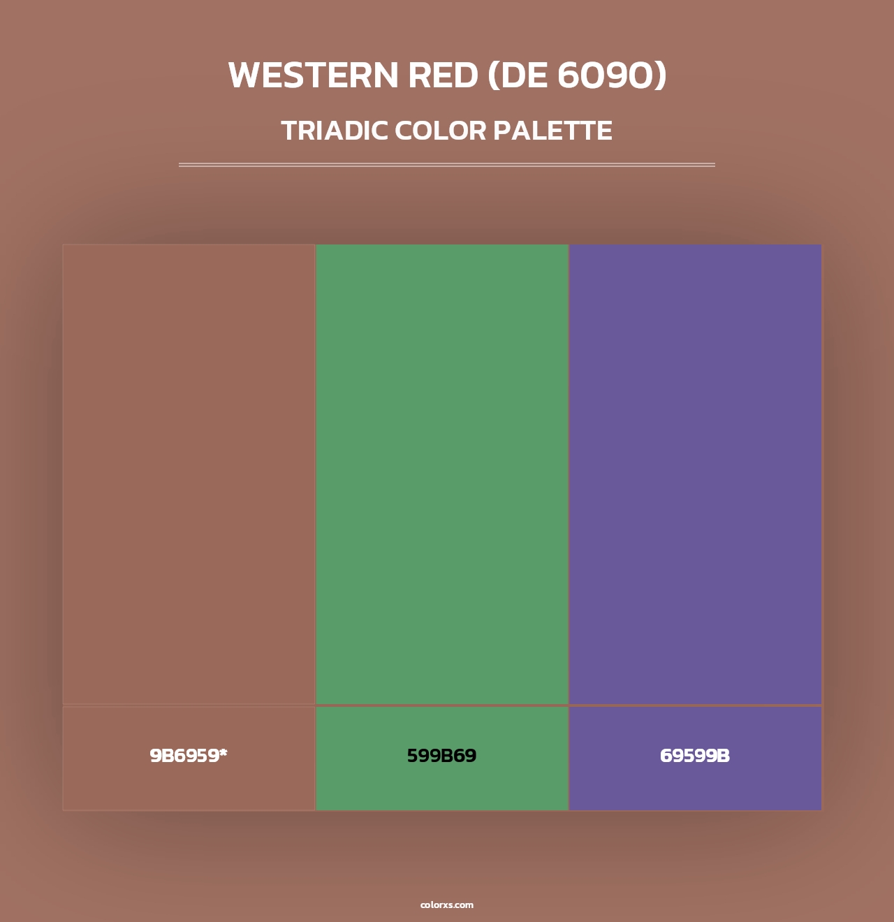 Western Red (DE 6090) - Triadic Color Palette