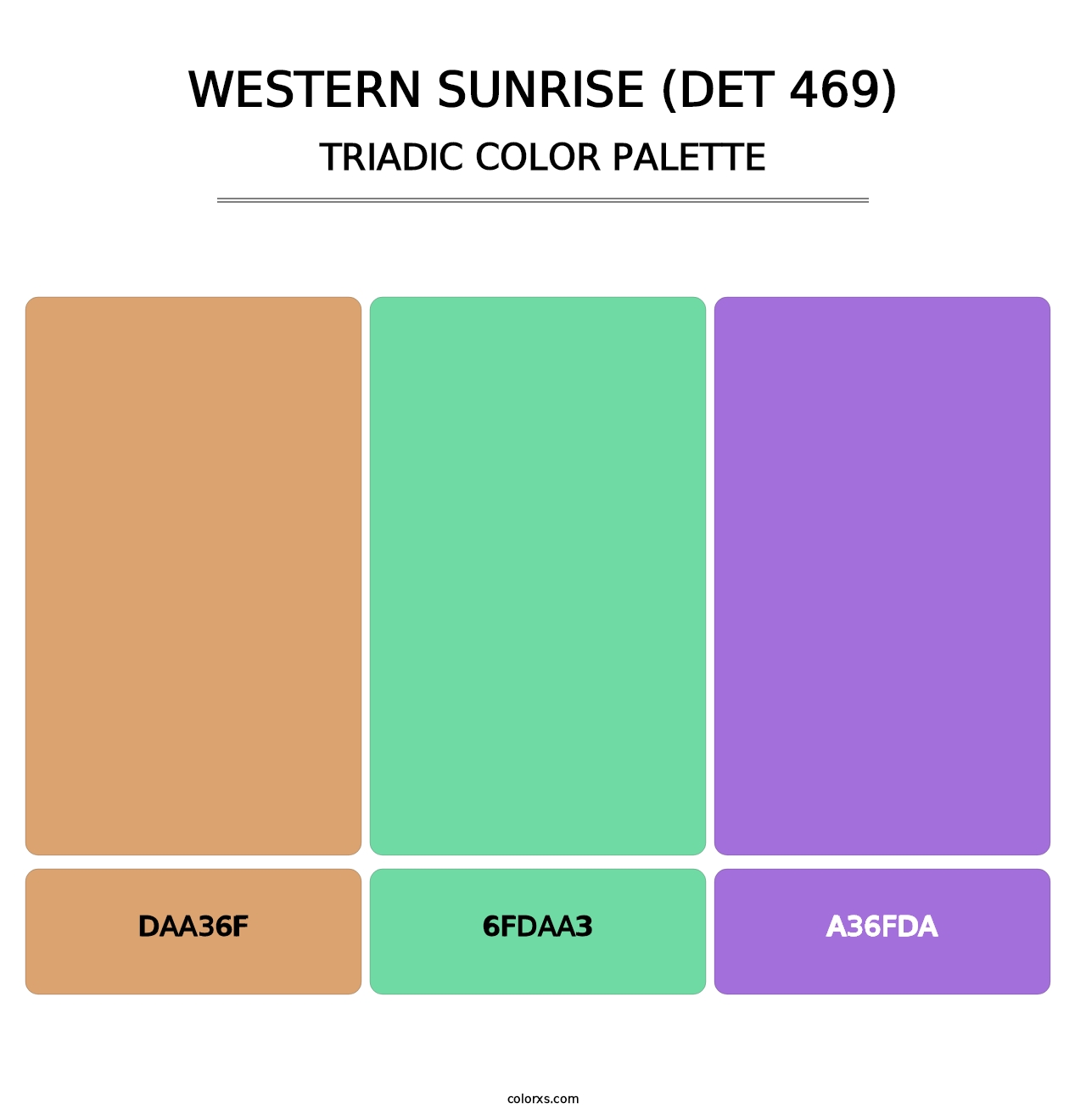 Western Sunrise (DET 469) - Triadic Color Palette