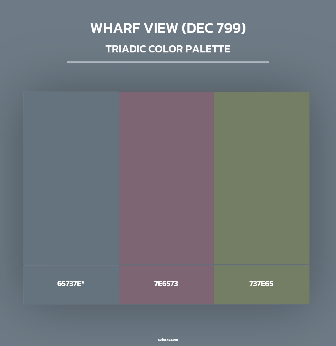 Wharf View (DEC 799) - Triadic Color Palette