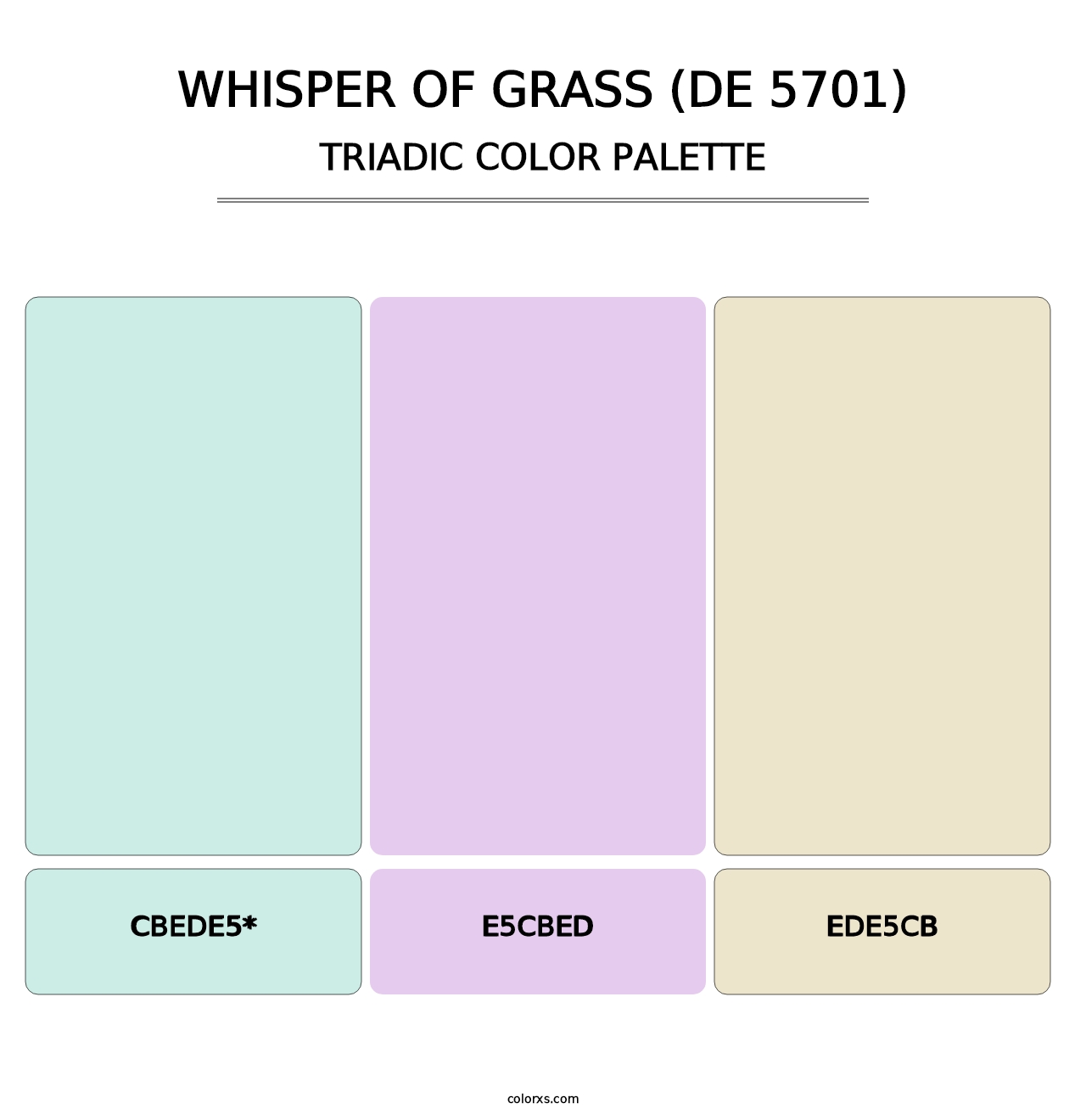 Whisper of Grass (DE 5701) - Triadic Color Palette