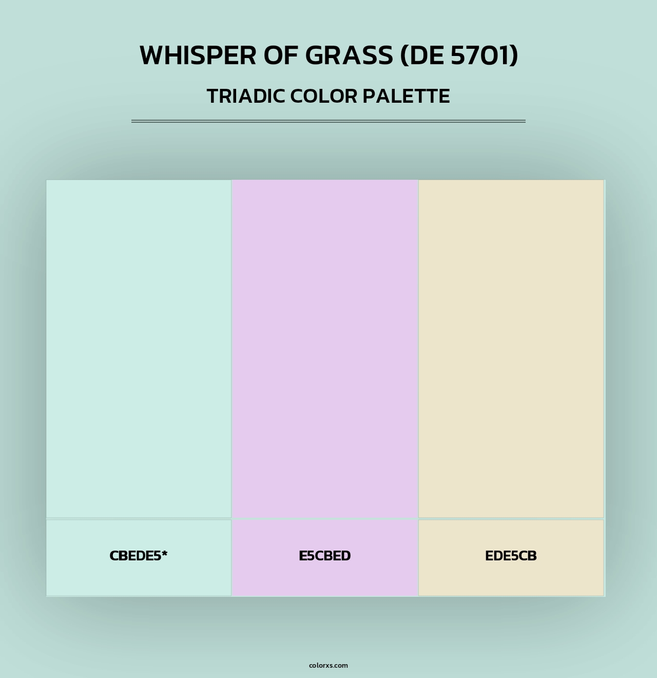 Whisper of Grass (DE 5701) - Triadic Color Palette