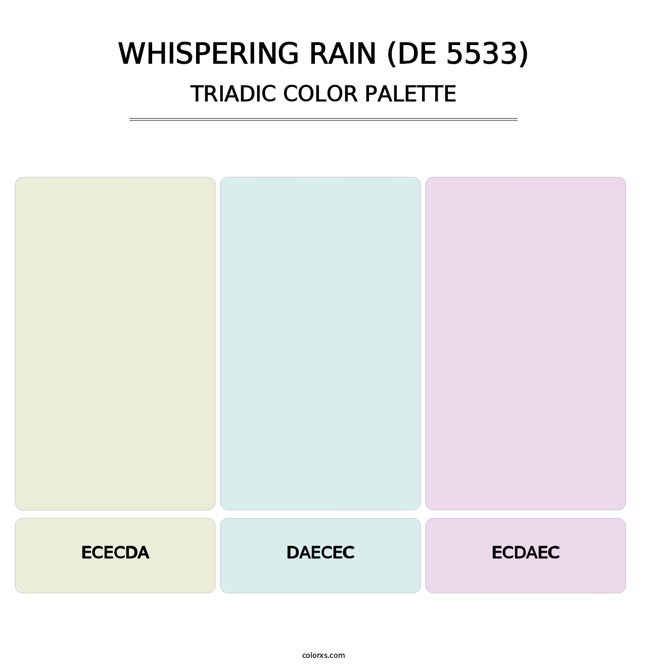 Whispering Rain (DE 5533) - Triadic Color Palette