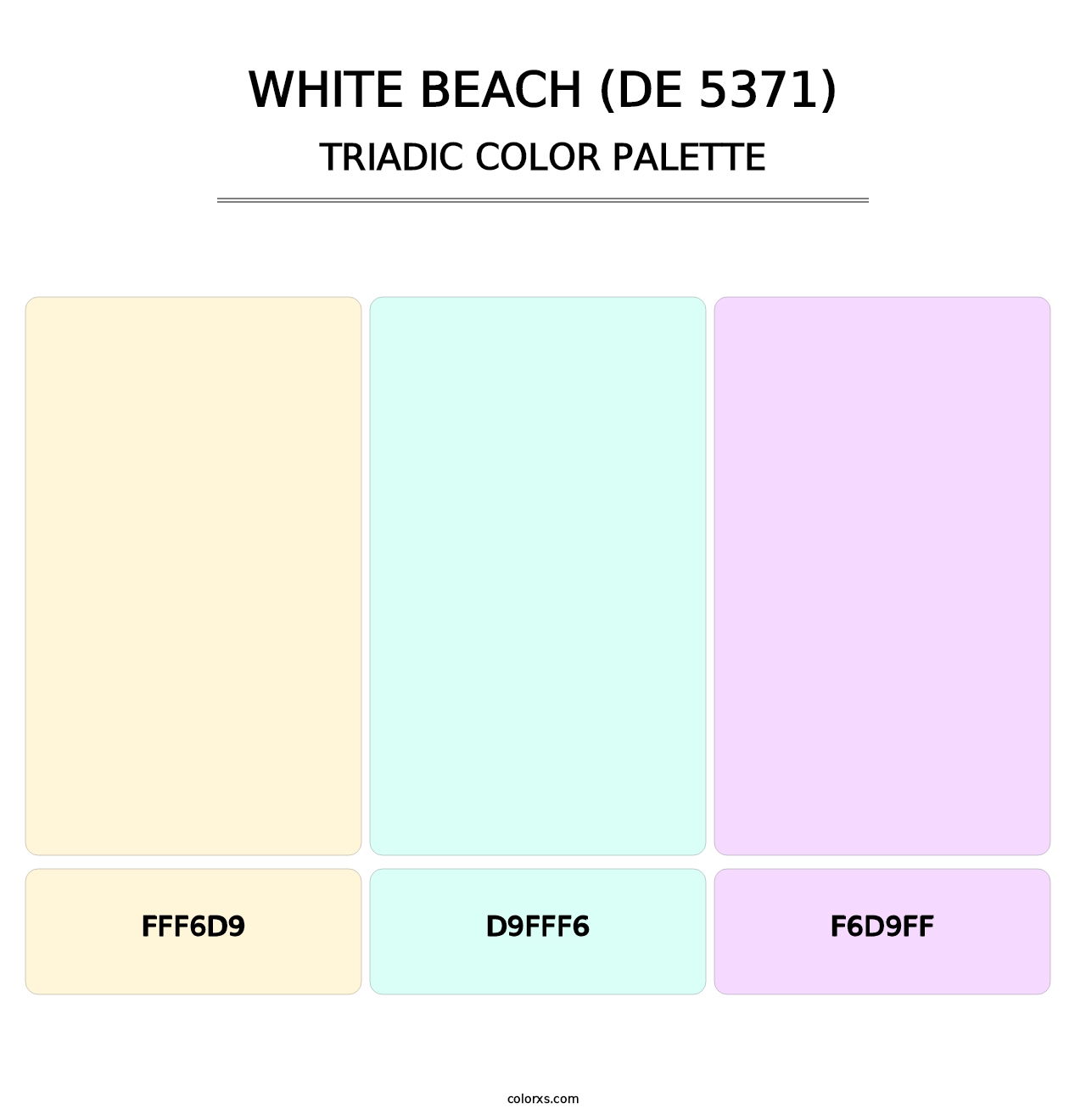 White Beach (DE 5371) - Triadic Color Palette