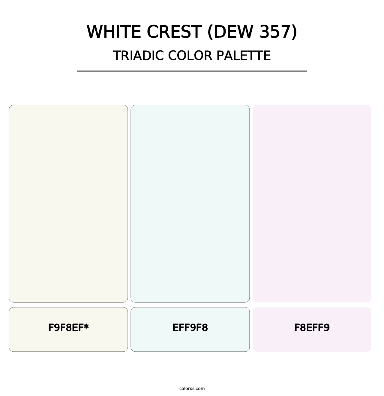 White Crest (DEW 357) - Triadic Color Palette