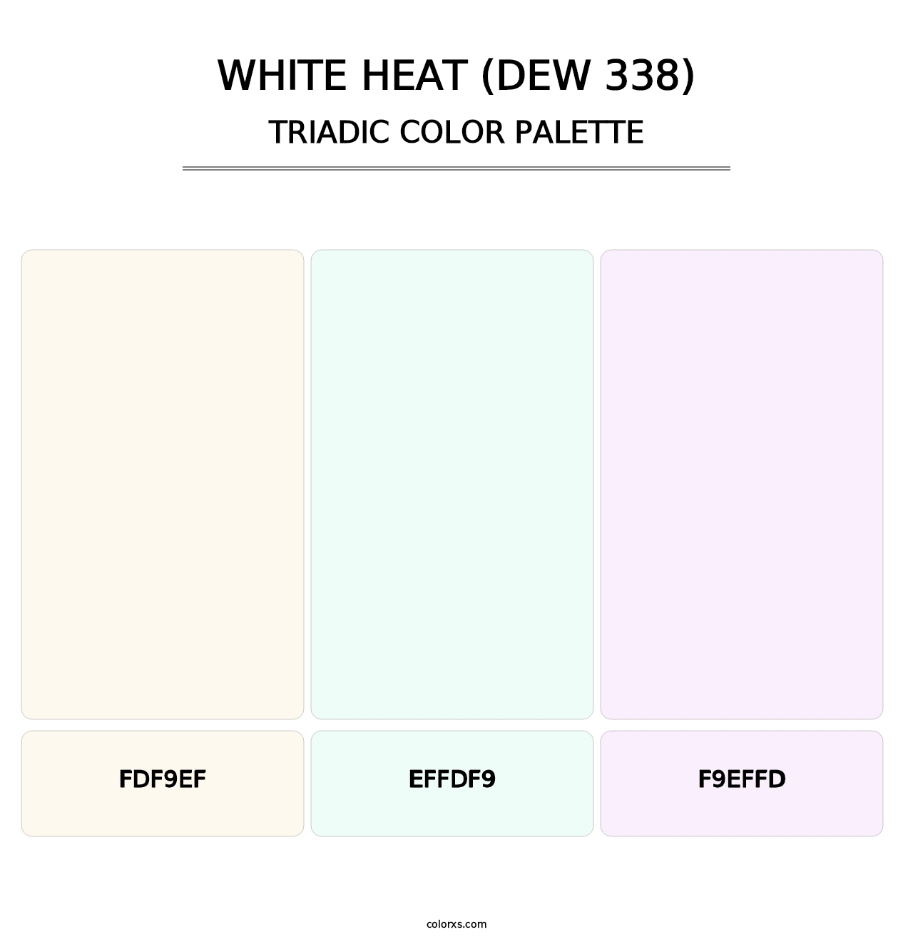White Heat (DEW 338) - Triadic Color Palette