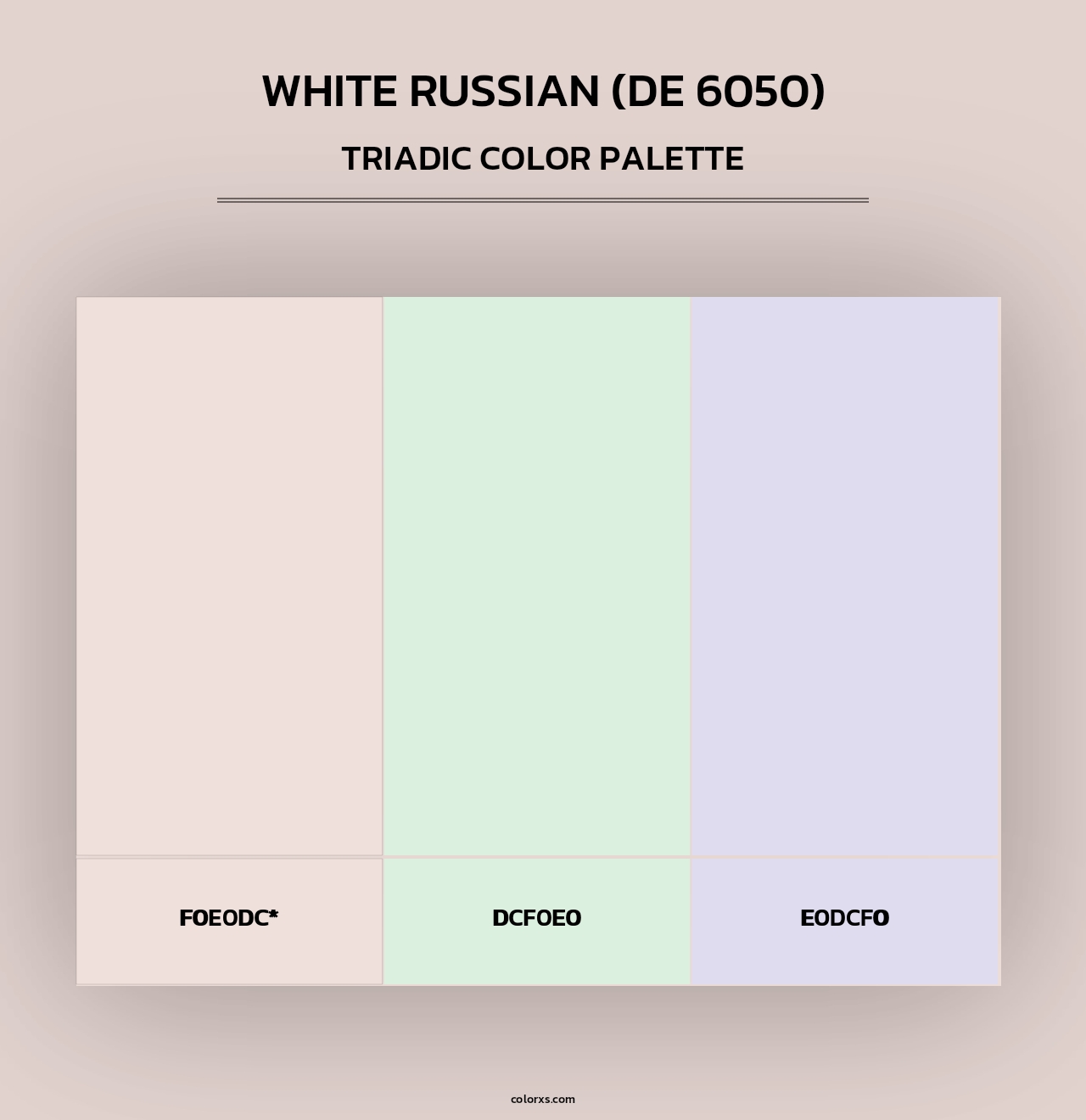 White Russian (DE 6050) - Triadic Color Palette