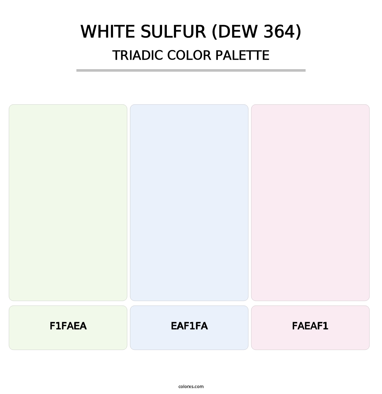 White Sulfur (DEW 364) - Triadic Color Palette