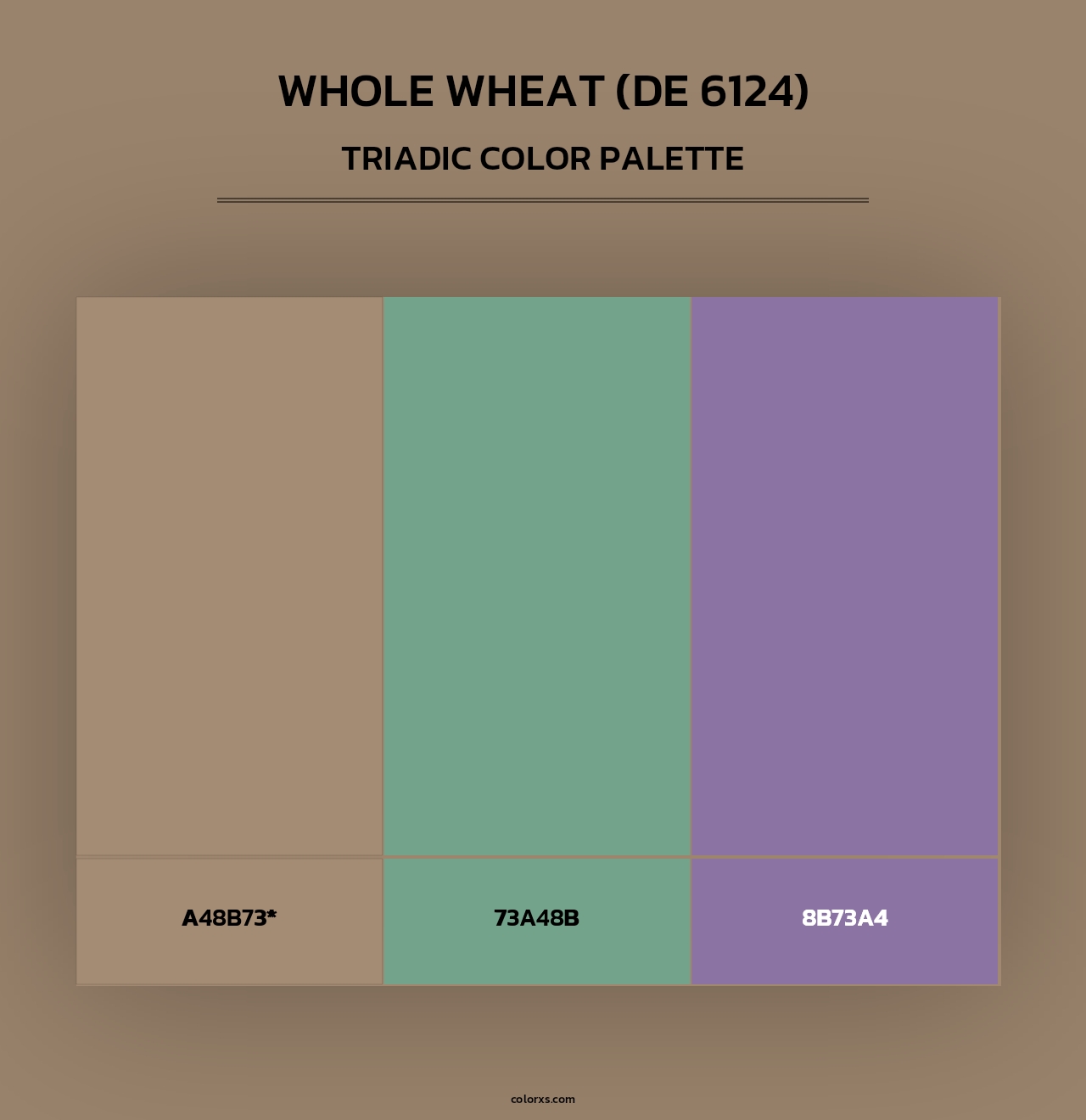 Whole Wheat (DE 6124) - Triadic Color Palette