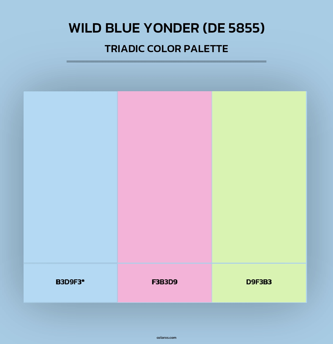 Wild Blue Yonder (DE 5855) - Triadic Color Palette