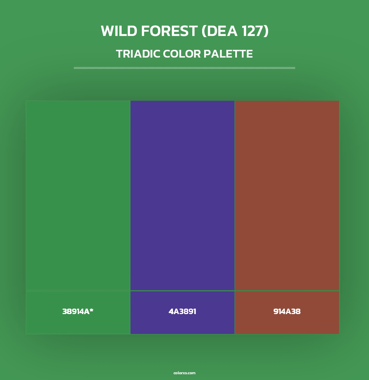 Wild Forest (DEA 127) - Triadic Color Palette