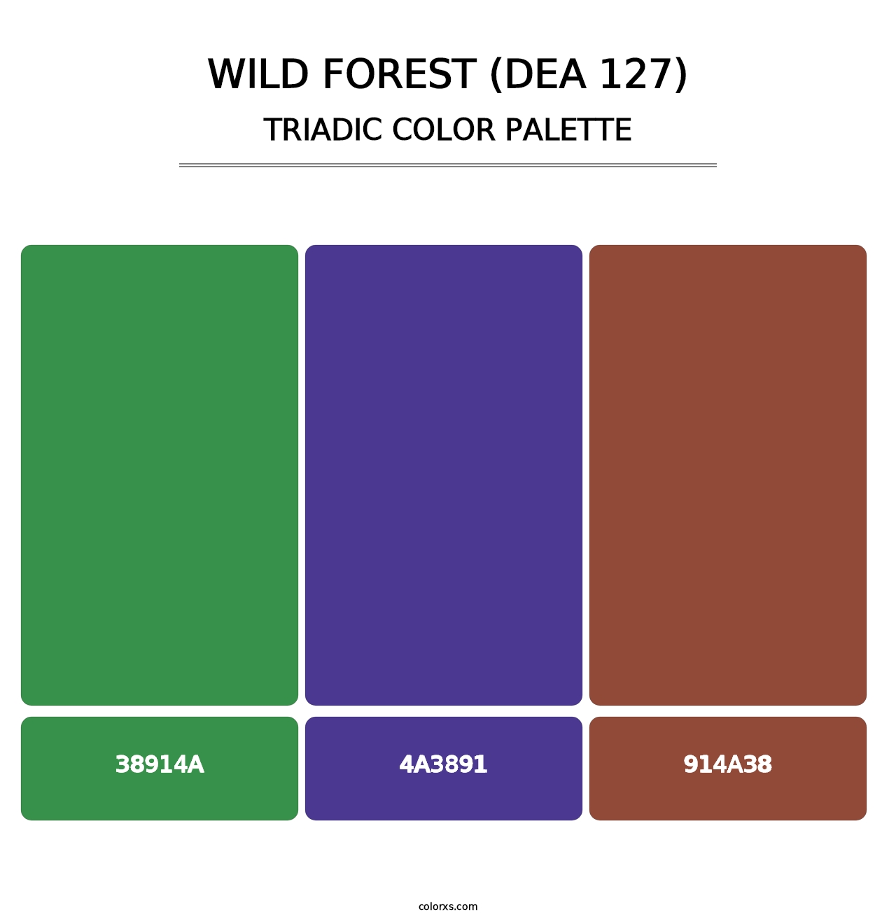Wild Forest (DEA 127) - Triadic Color Palette