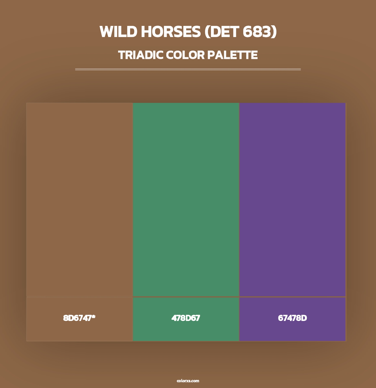 Wild Horses (DET 683) - Triadic Color Palette