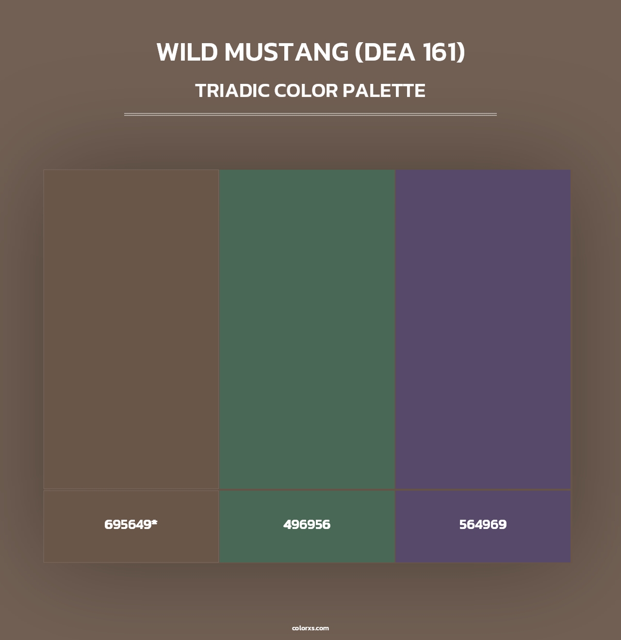 Wild Mustang (DEA 161) - Triadic Color Palette