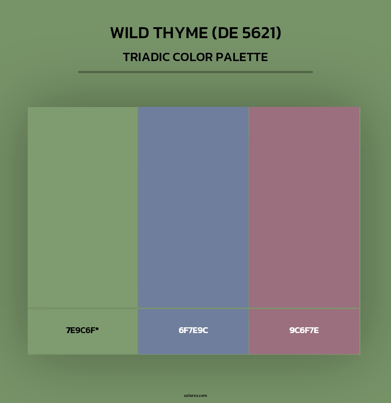 Wild Thyme (DE 5621) - Triadic Color Palette