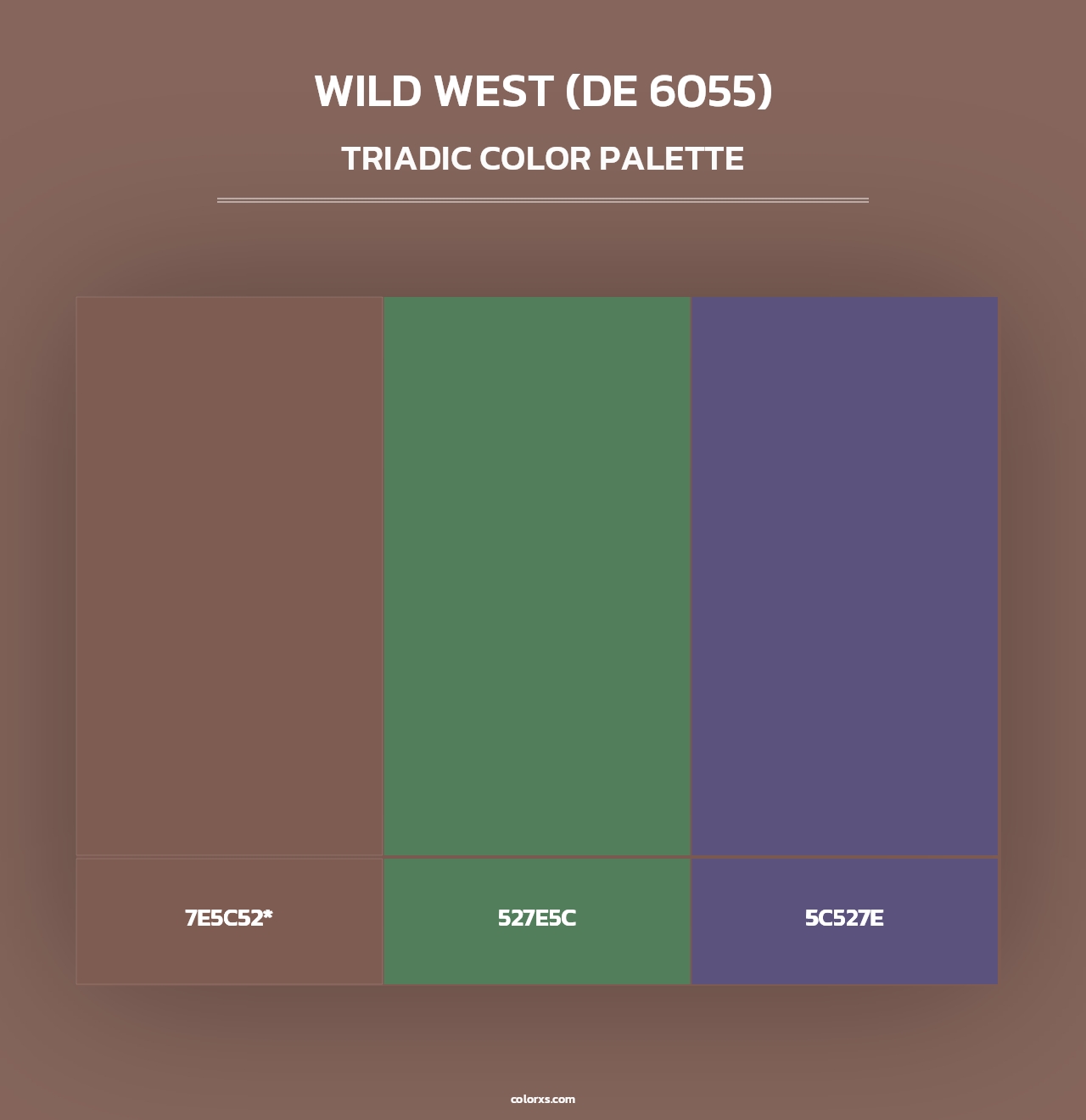 Wild West (DE 6055) - Triadic Color Palette