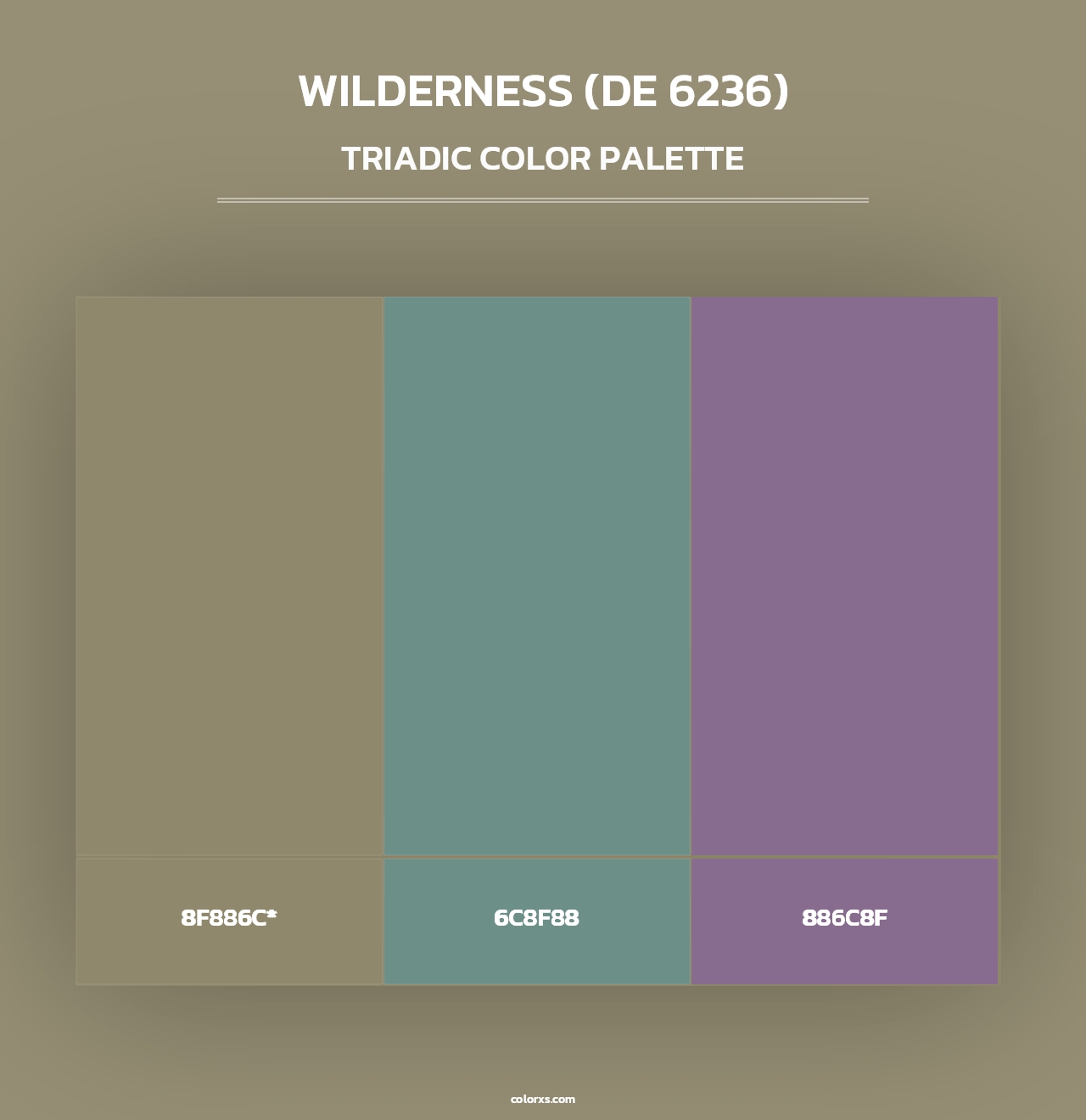 Wilderness (DE 6236) - Triadic Color Palette