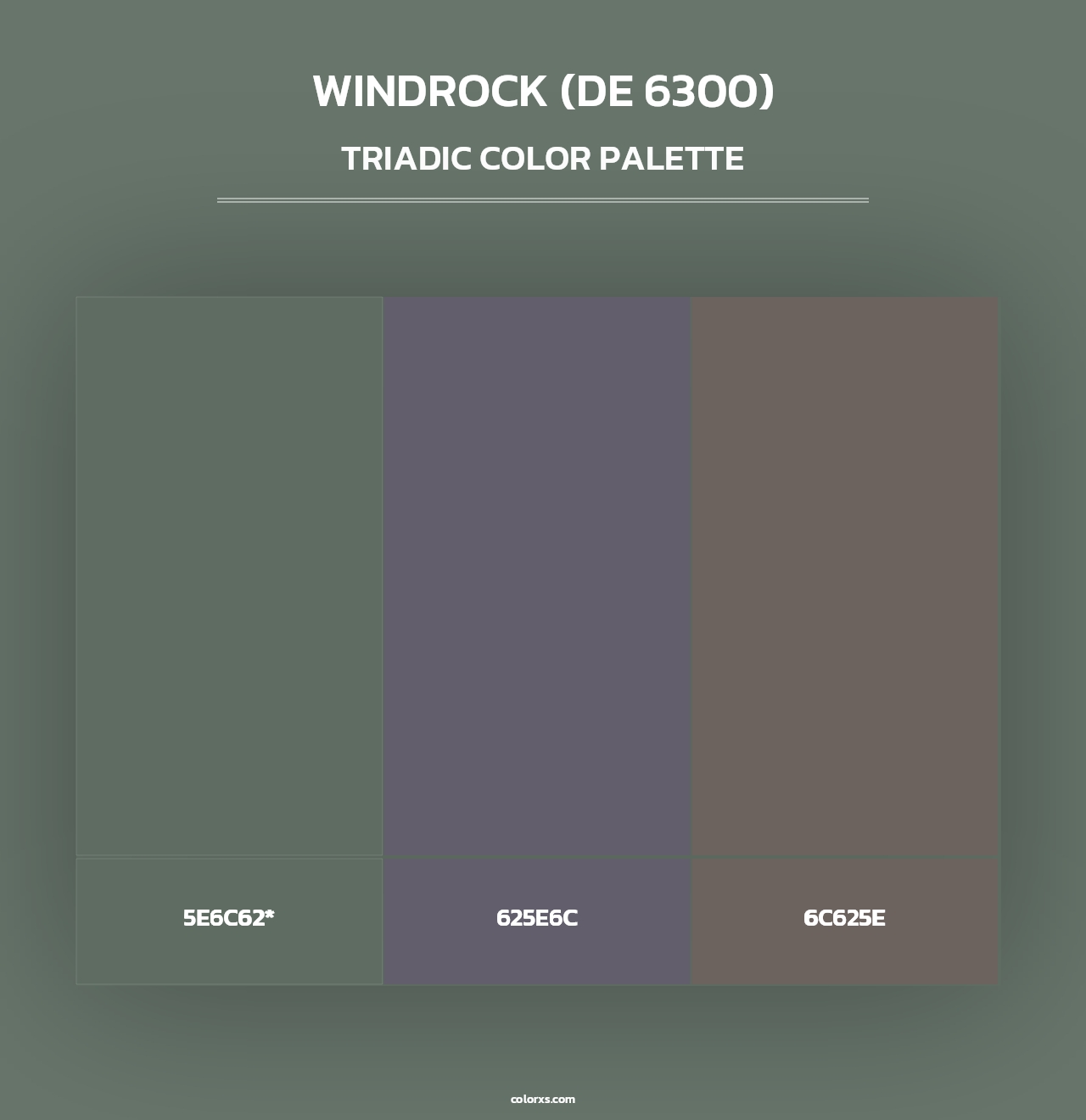 Windrock (DE 6300) - Triadic Color Palette