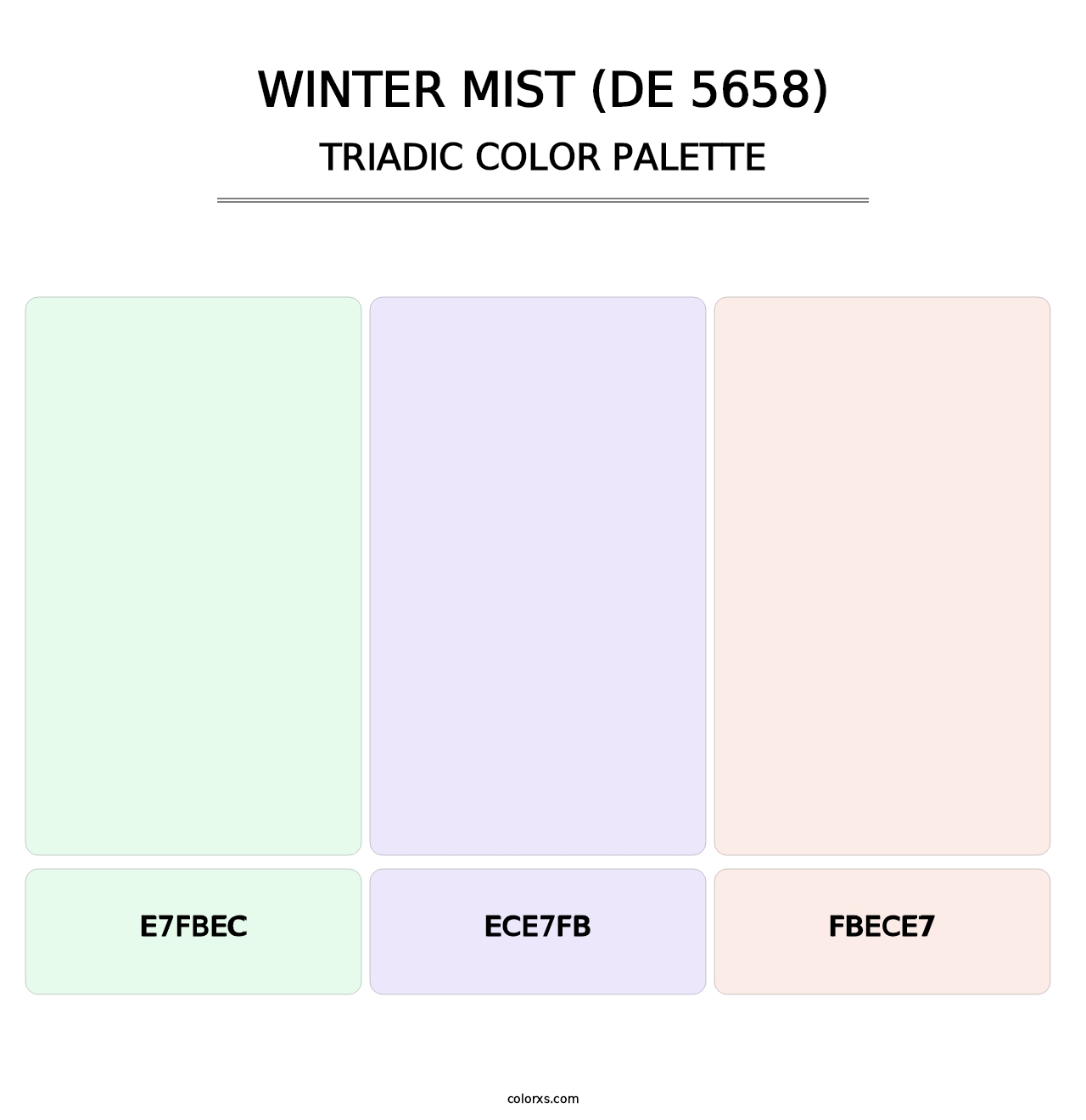 Winter Mist (DE 5658) - Triadic Color Palette