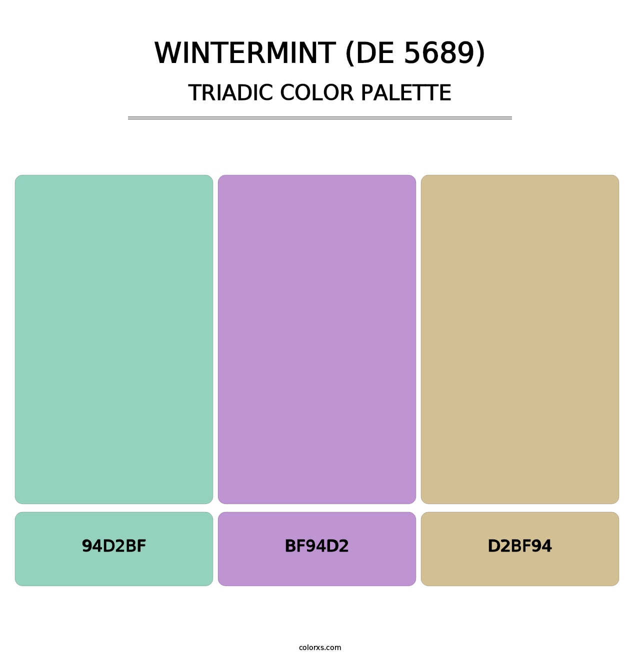 Wintermint (DE 5689) - Triadic Color Palette