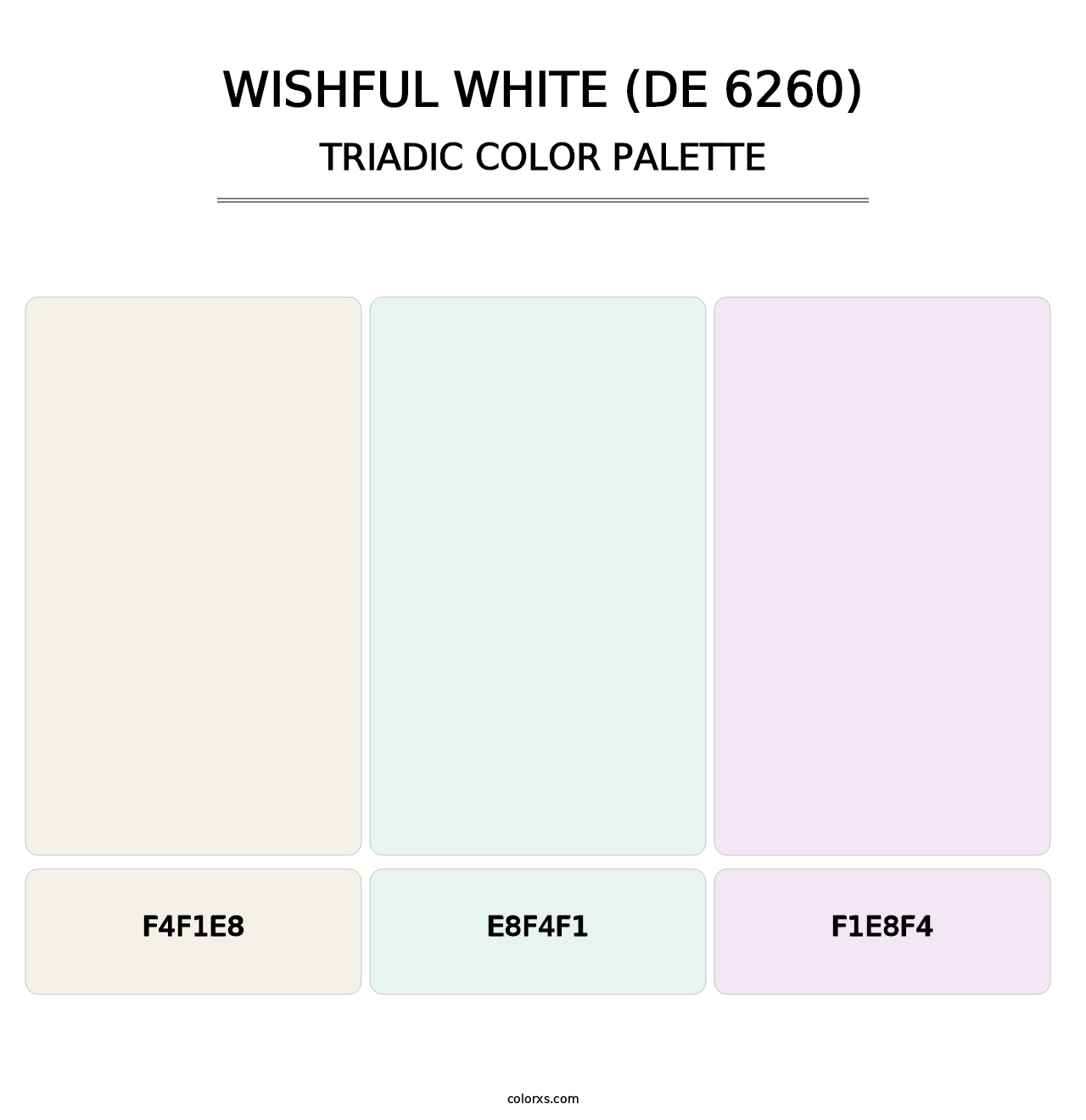 Wishful White (DE 6260) - Triadic Color Palette