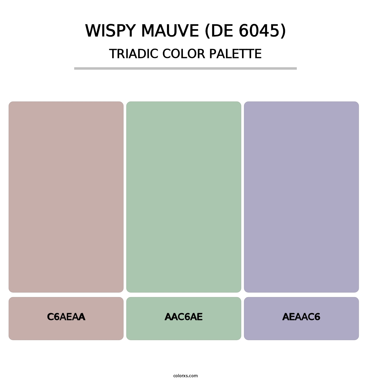Wispy Mauve (DE 6045) - Triadic Color Palette