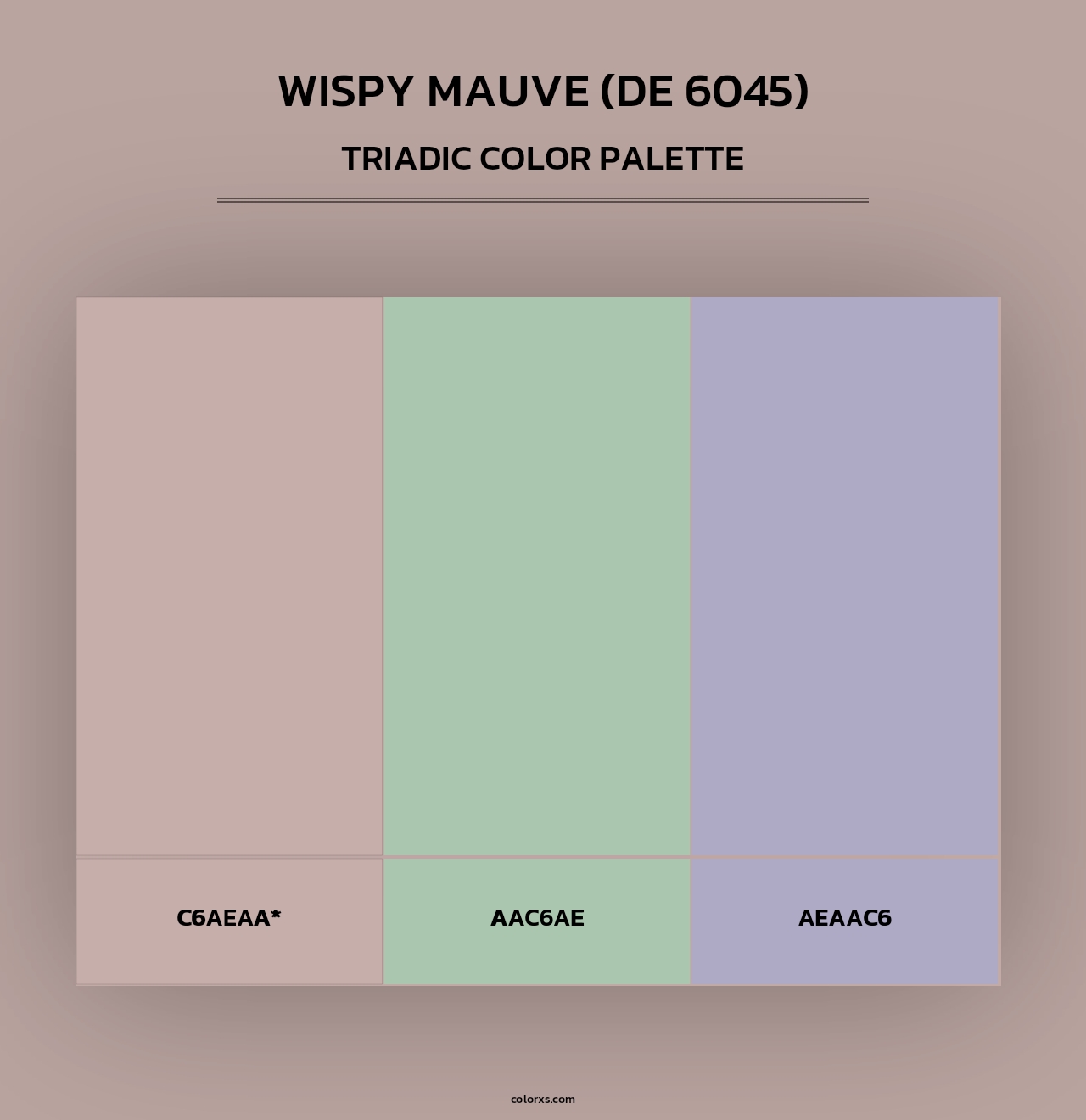 Wispy Mauve (DE 6045) - Triadic Color Palette