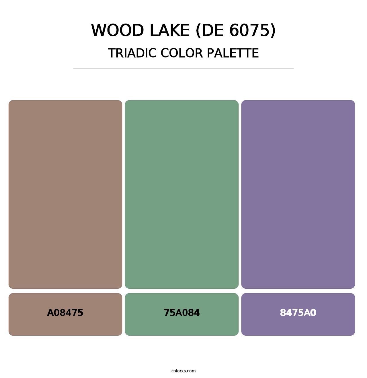 Wood Lake (DE 6075) - Triadic Color Palette