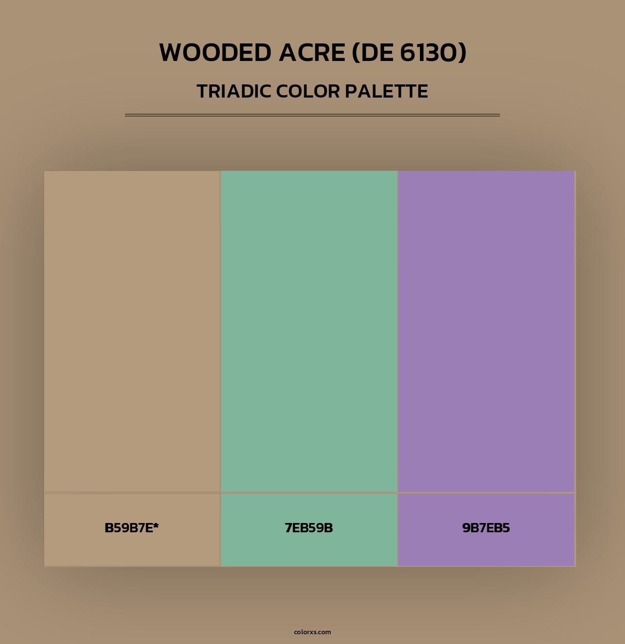 Wooded Acre (DE 6130) - Triadic Color Palette
