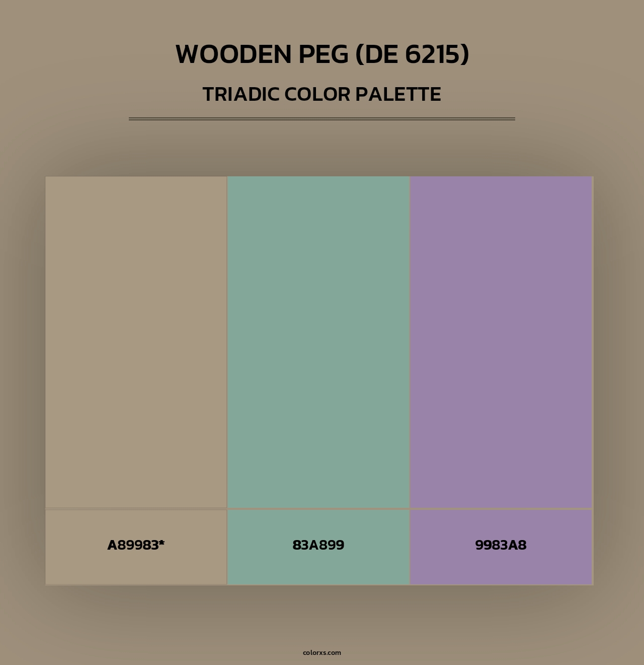Wooden Peg (DE 6215) - Triadic Color Palette