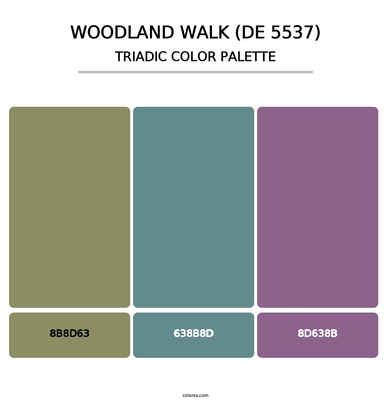 Woodland Walk (DE 5537) - Triadic Color Palette