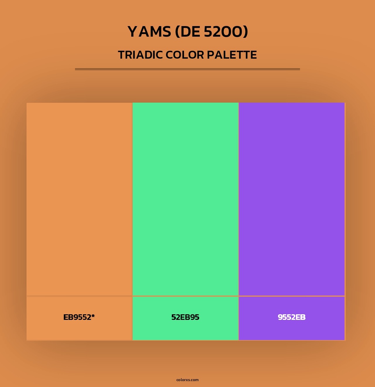 Yams (DE 5200) - Triadic Color Palette