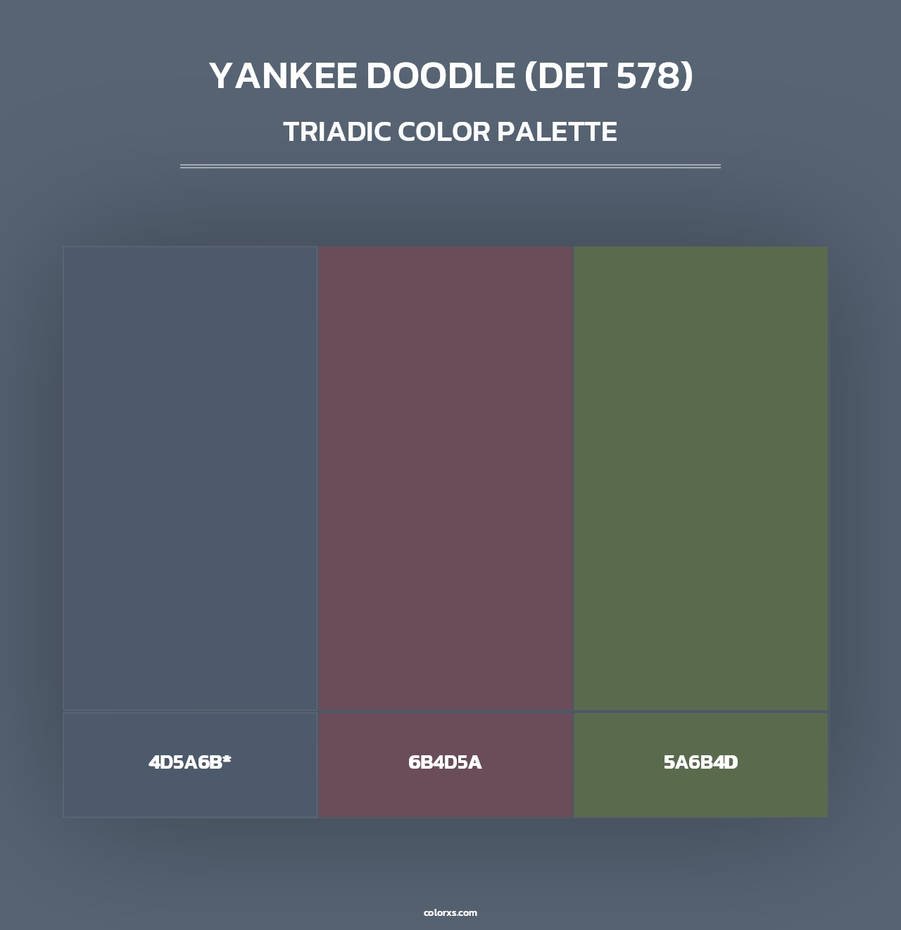 Yankee Doodle (DET 578) - Triadic Color Palette
