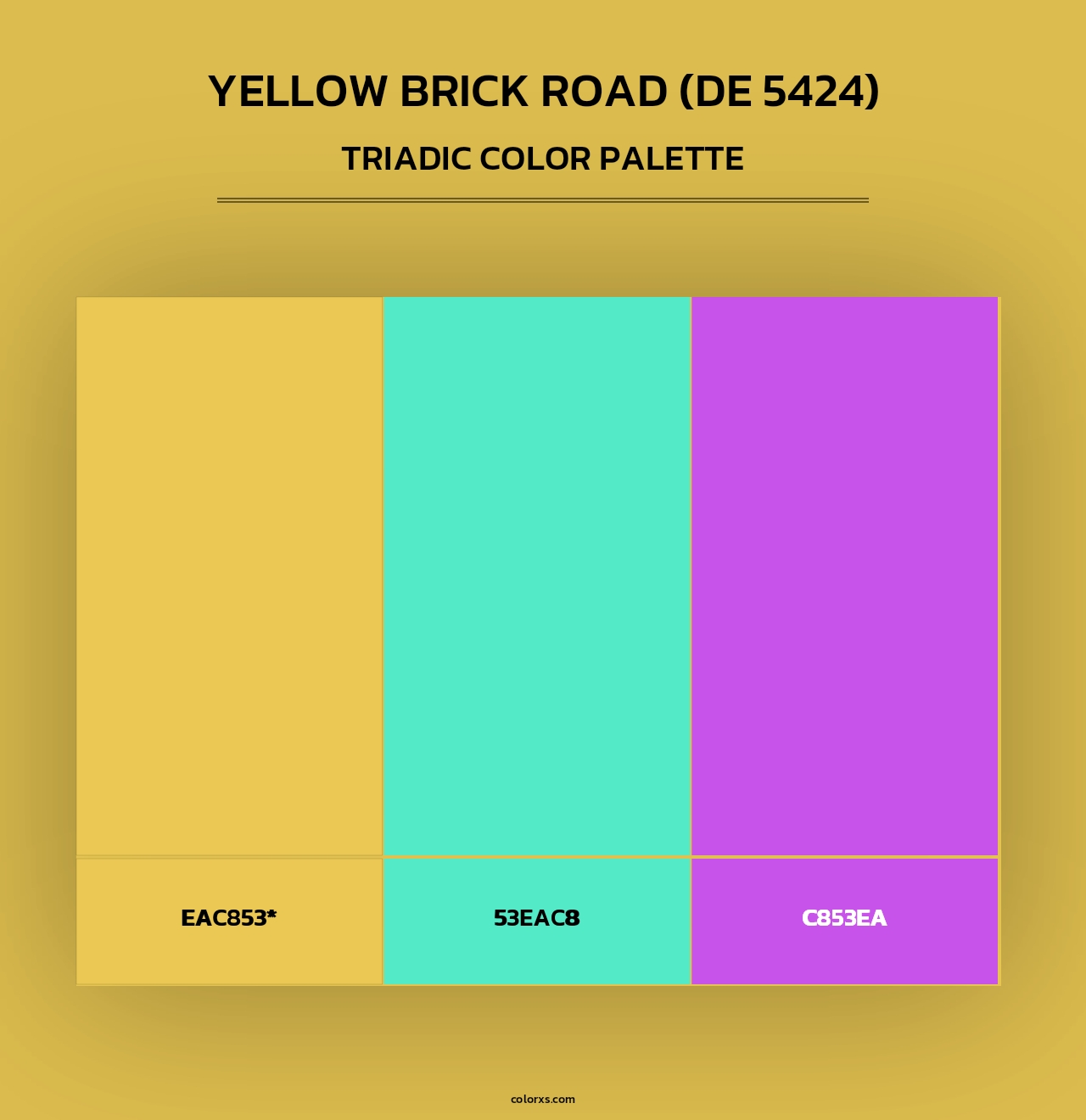 Yellow Brick Road (DE 5424) - Triadic Color Palette