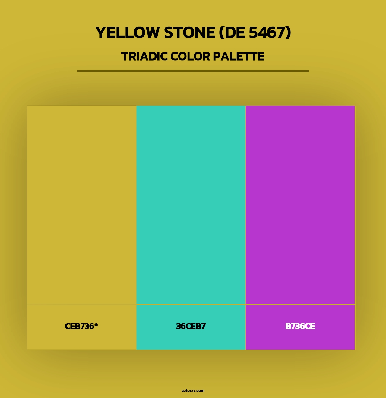 Yellow Stone (DE 5467) - Triadic Color Palette