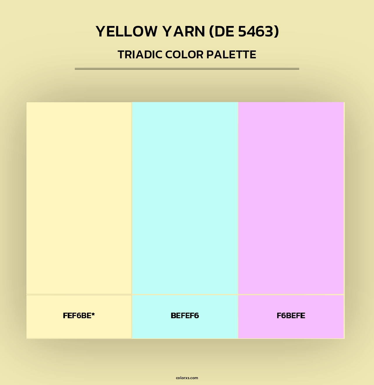 Yellow Yarn (DE 5463) - Triadic Color Palette