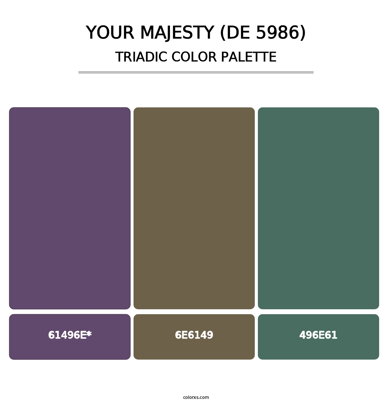 Your Majesty (DE 5986) - Triadic Color Palette
