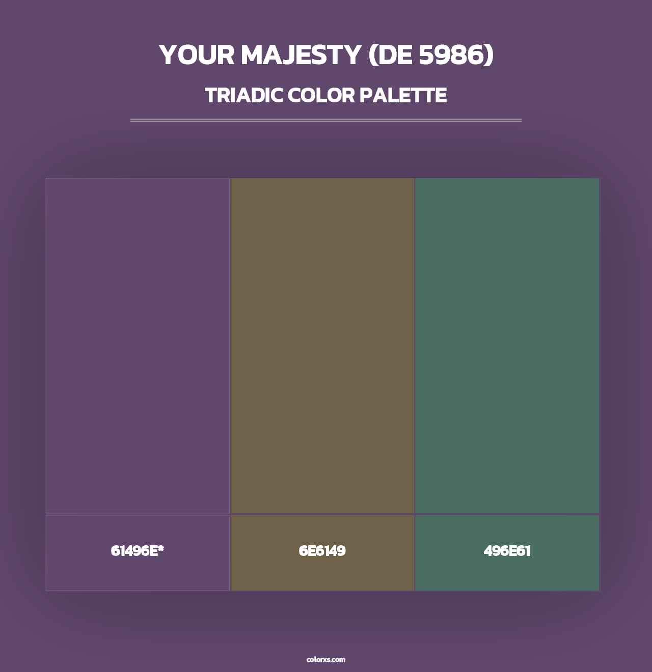 Your Majesty (DE 5986) - Triadic Color Palette