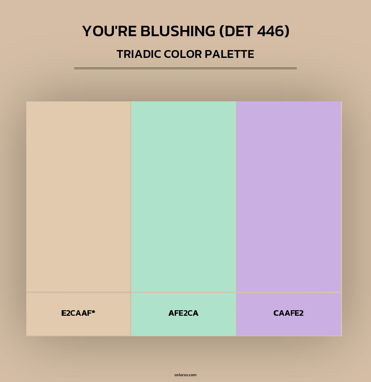 You're Blushing (DET 446) - Triadic Color Palette