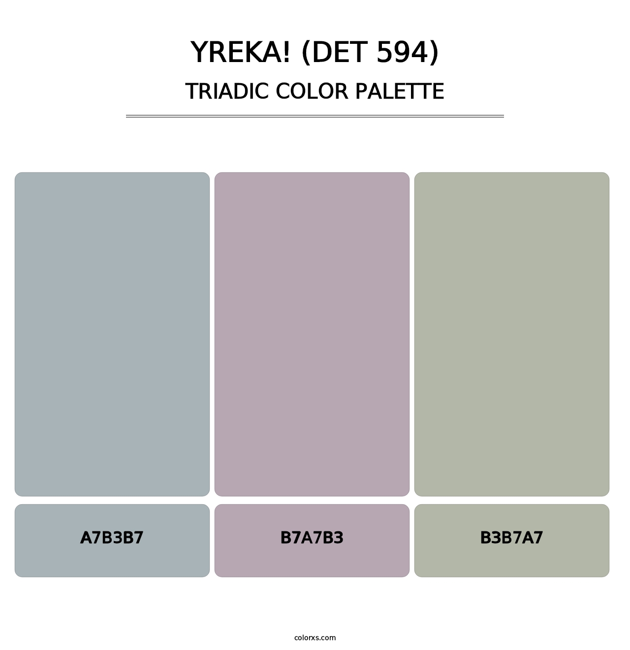 Yreka! (DET 594) - Triadic Color Palette