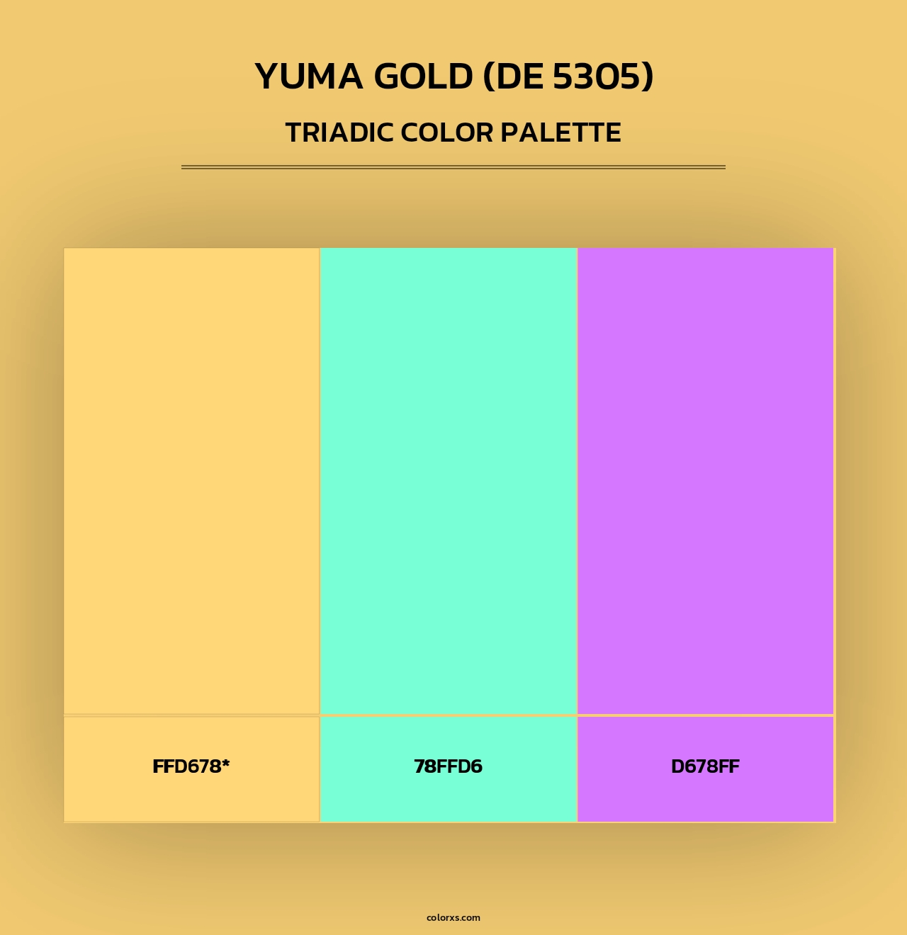 Yuma Gold (DE 5305) - Triadic Color Palette