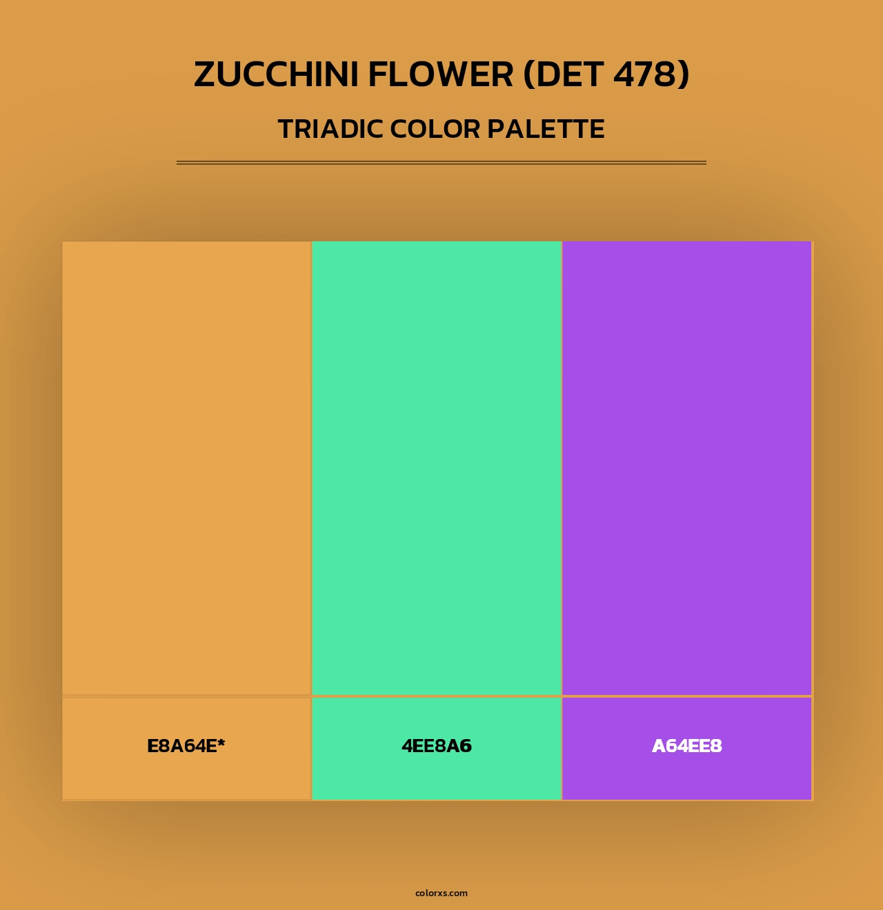 Zucchini Flower (DET 478) - Triadic Color Palette