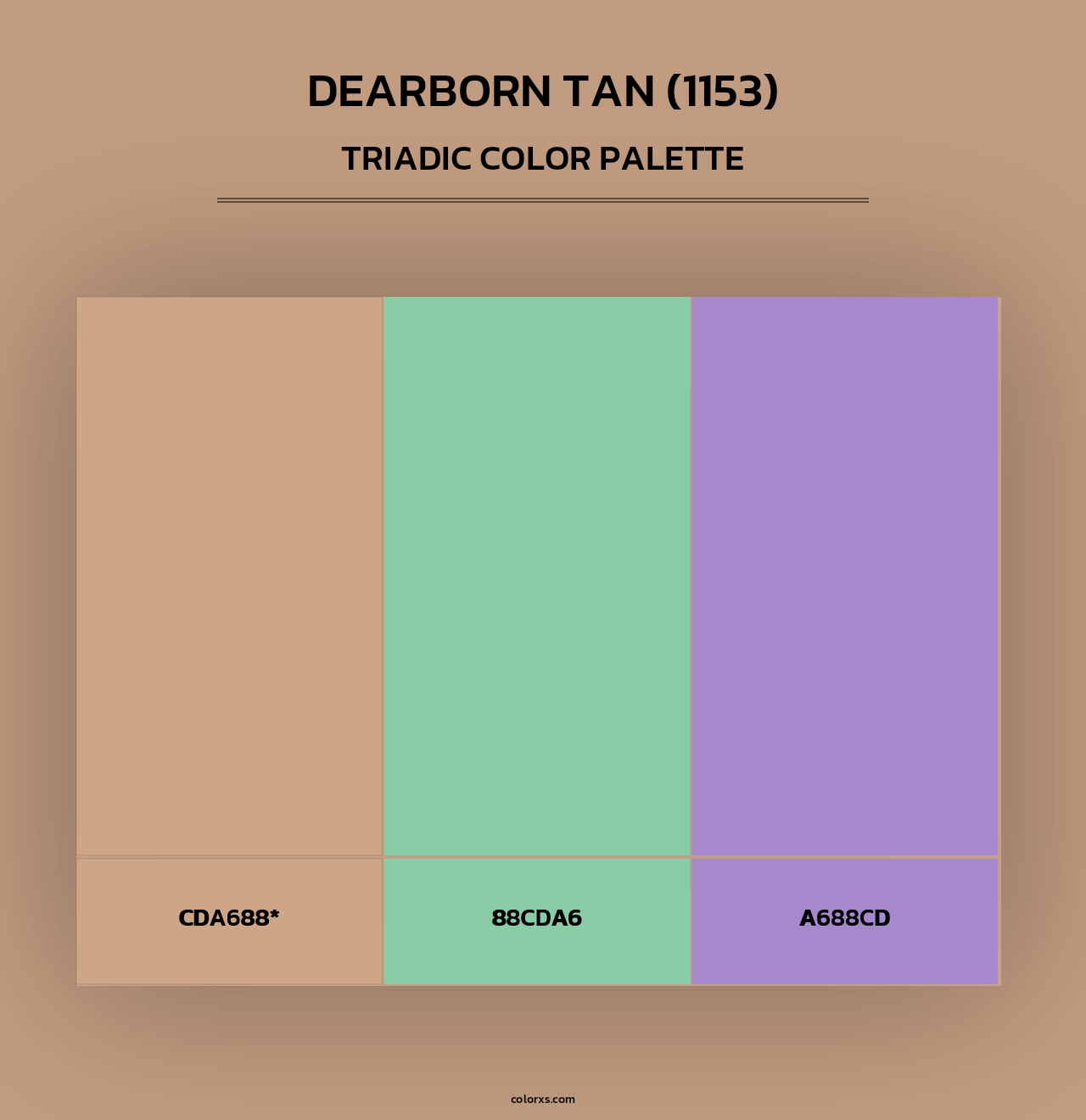 Dearborn Tan (1153) - Triadic Color Palette