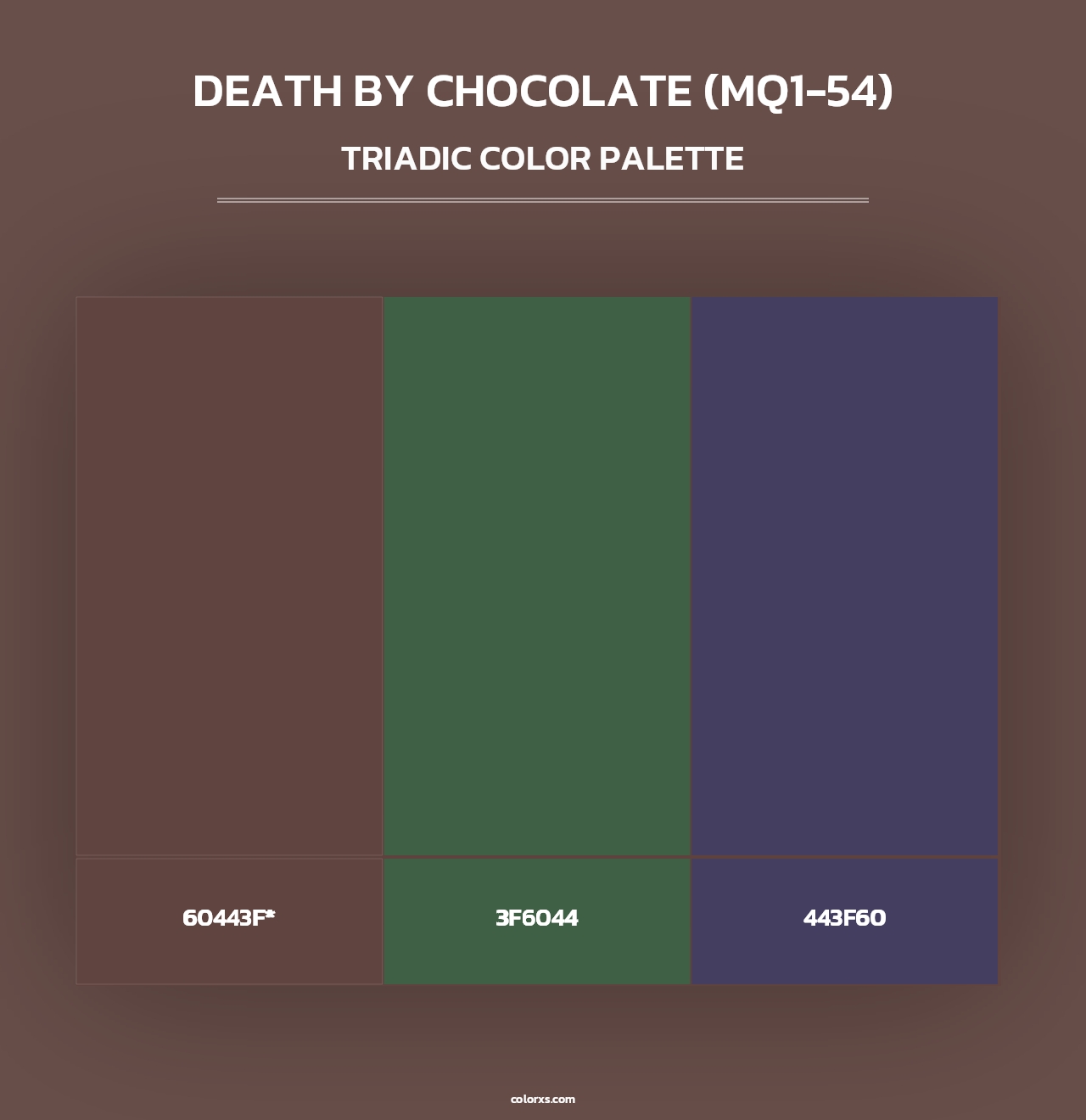 Death By Chocolate (MQ1-54) - Triadic Color Palette