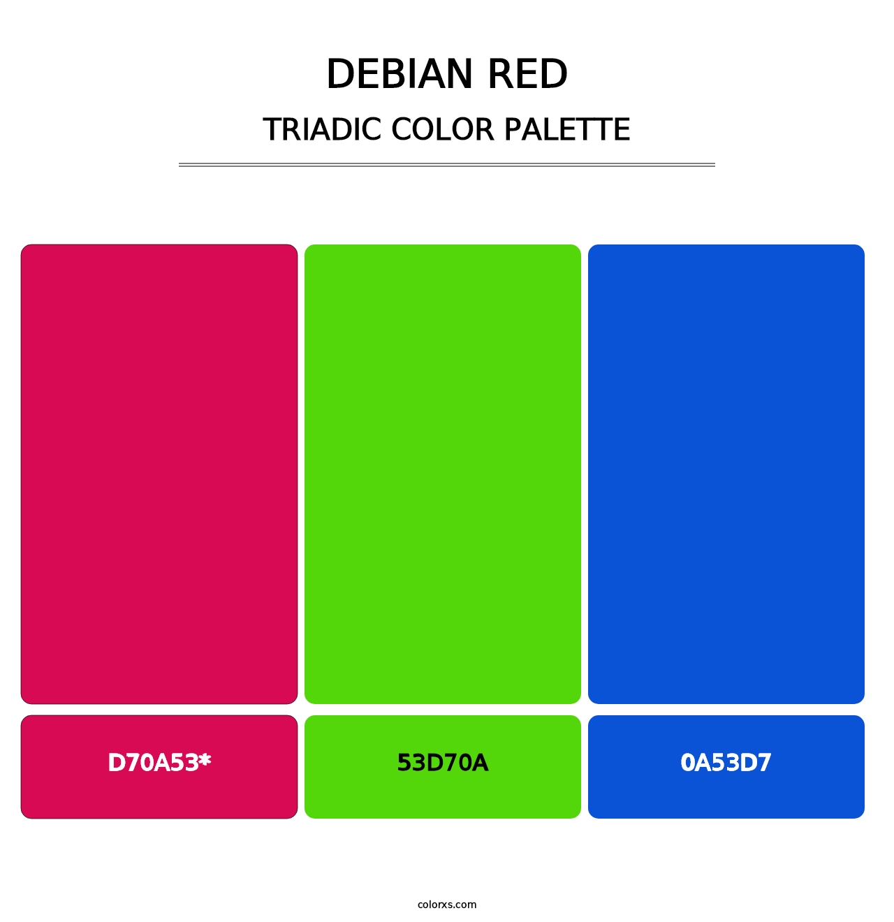 Debian red - Triadic Color Palette