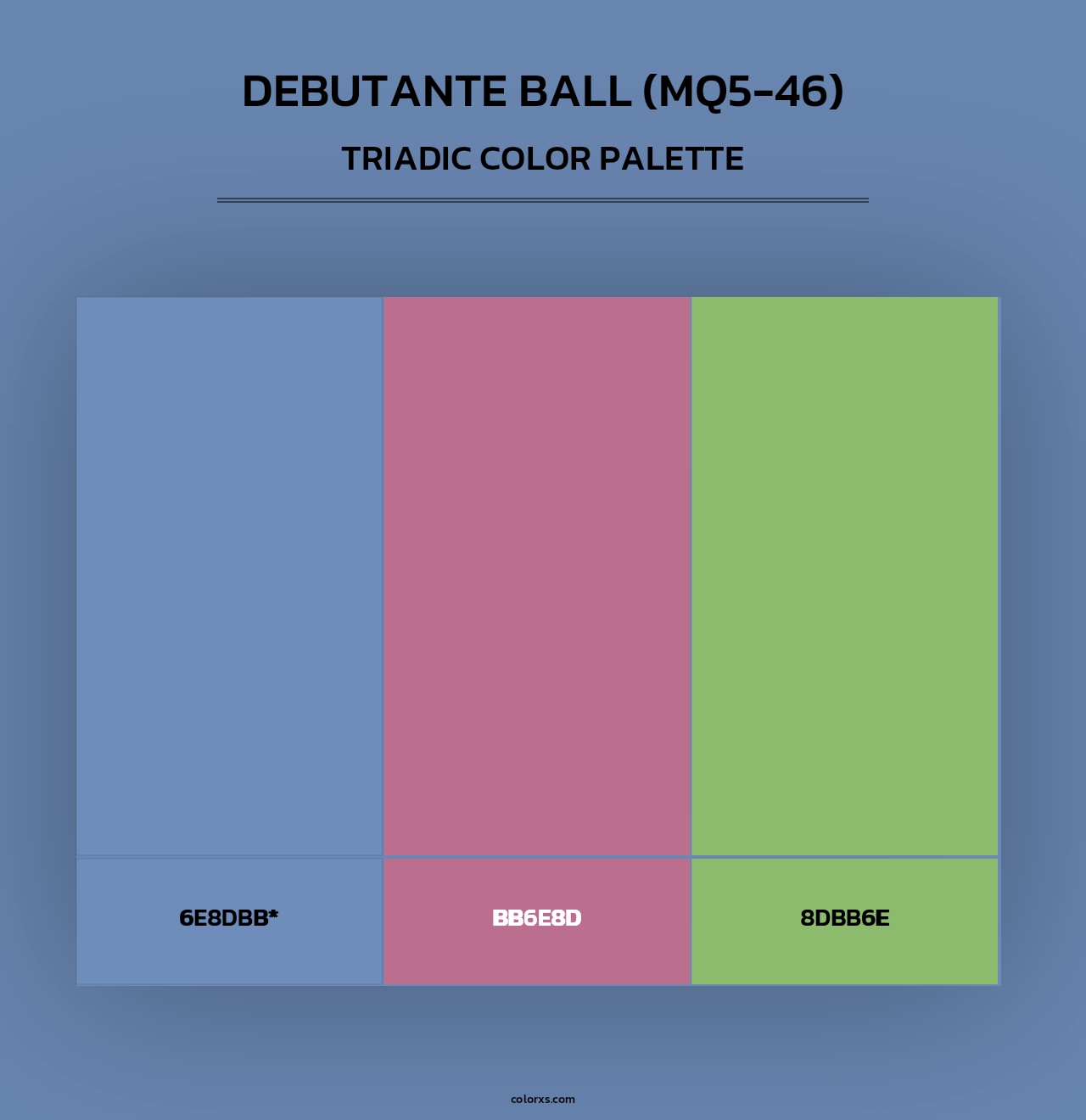 Debutante Ball (MQ5-46) - Triadic Color Palette