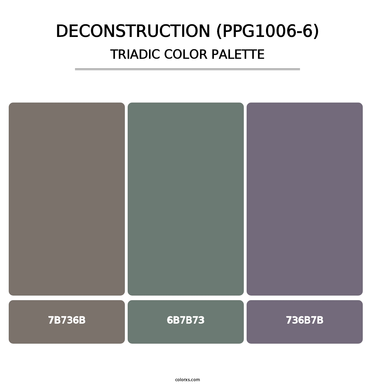 Deconstruction (PPG1006-6) - Triadic Color Palette