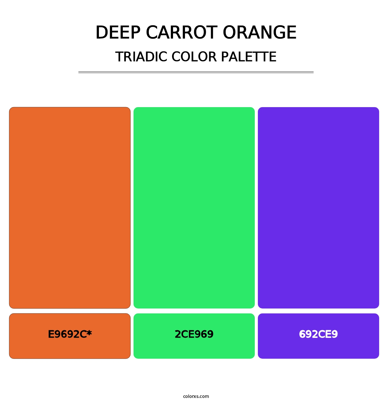 Deep Carrot Orange - Triadic Color Palette